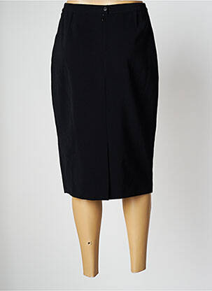Jupe mi-longue taille à pinces noir GUY DUBOUIS femme