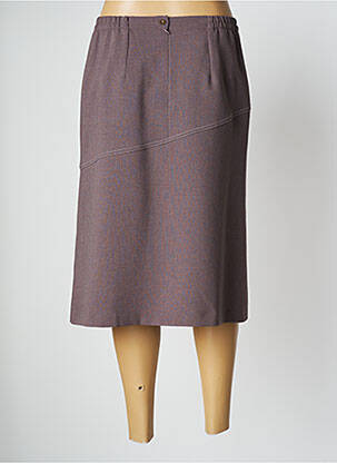 Jupe mi-longue coupe droite gris GEVANA femme