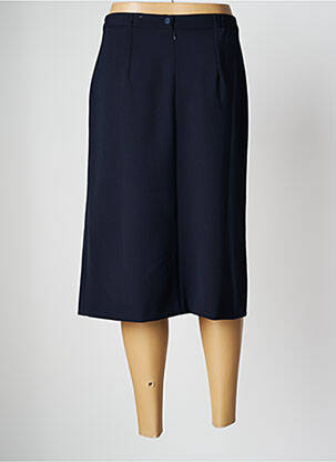 Jupe mi-longue taille à pinces bleu GEVANA femme