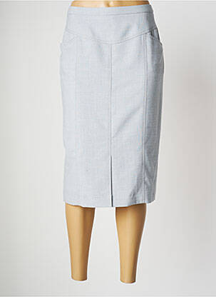 Jupe mi-longue taille à pinces gris WEINBERG femme