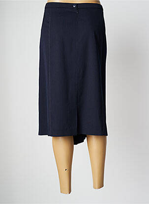 Jupe mi-longue coupe droite bleu PAUPORTÉ femme