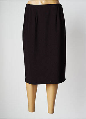 Jupe mi-longue stretch marron CHRISTIAN MARRY femme