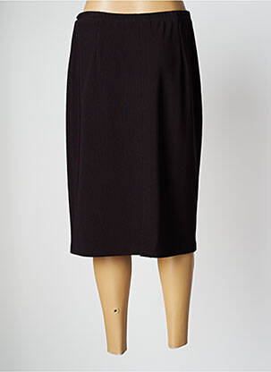 Jupe mi-longue stretch marron CHRISTIAN MARRY femme