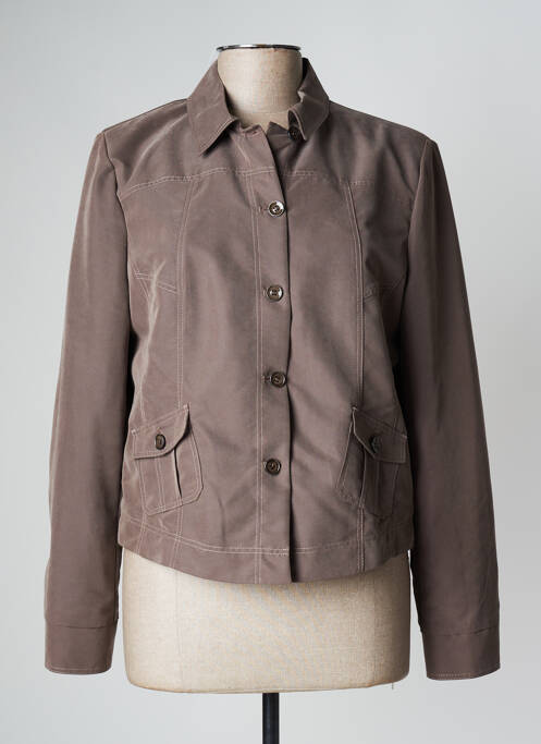 Veste casual epaulette marron KARTING femme