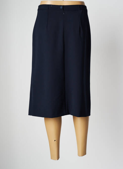 Jupe mi-longue taille à pinces bleu GEVANA femme