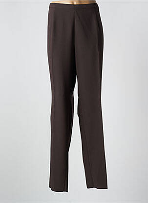 Pantalon droit stretch taille normale marron CHRISTIAN MARRY femme