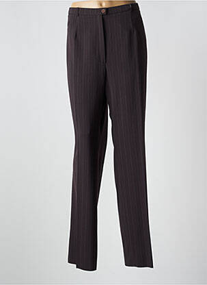 Pantalon droit tissage popeline taille normale marron CHRISTIAN MARRY femme
