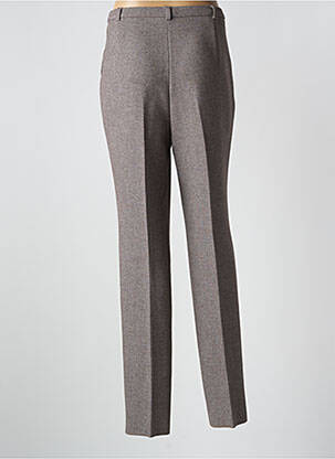 Pantalon droit fermeture zippée sous rabat boutonné taille normale gris CHRISTIAN MARRY femme