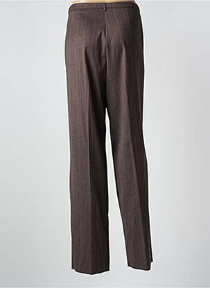 Pantalon droit tissage popeline taille normale marron CHRISTIAN MARRY femme