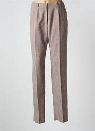 Pantalon droit fermeture zippée sous rabat boutonné taille normale beige PAUPORTÉ femme
