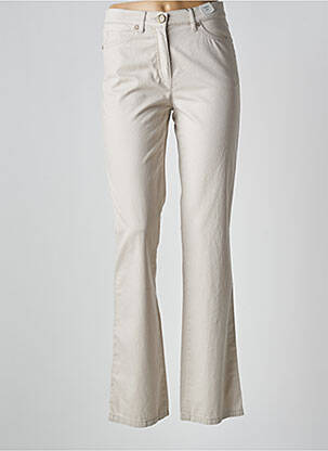 Jeans coupe droite stretch taille normale beige GARDEUR femme