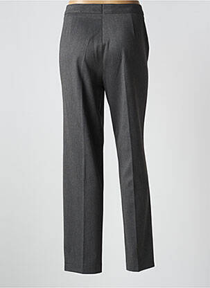 Pantalon droit fermeture zippée sous rabat boutonné taille normale gris ZERRES femme