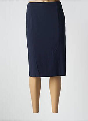 Jupe mi-longue taille normale bleu BASLER femme