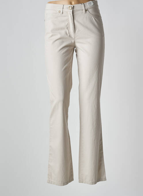 Jeans coupe droite stretch taille normale beige GARDEUR femme