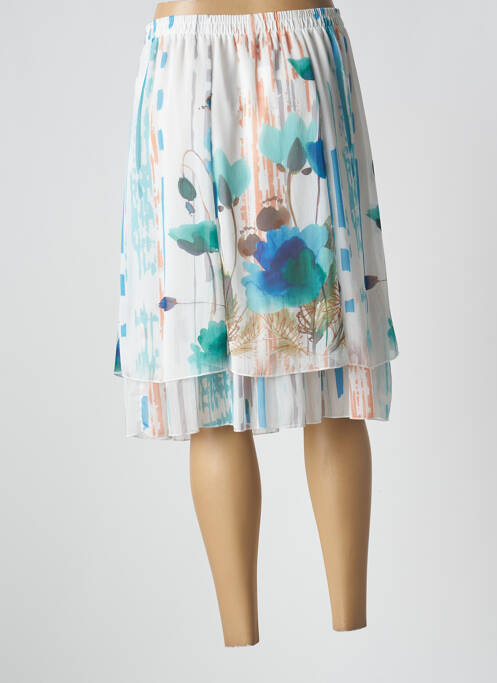 Jupe mi-longue blanc KARTING pour femme