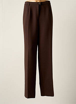 Pantalon droit taille élastique taille normale marron KARTING femme