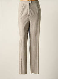 Pantalon droit fermeture zippée sous rabat boutonné taille normale gris KARTING femme
