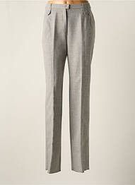 Pantalon droit fermeture zippée sous rabat boutonné taille normale gris KARTING femme