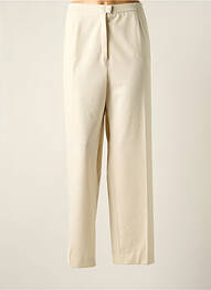 Pantalon droit tissage popeline taille normale beige KARTING femme