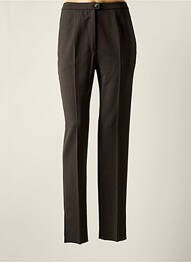Pantalon droit fermeture zippée sous rabat boutonné taille normale noir KARTING femme