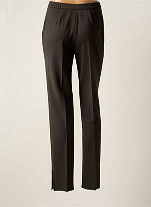 Pantalon droit fermeture zippée sous rabat boutonné taille normale noir KARTING femme