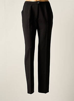 Pantalon droit tissage crêpe taille normale noir KARTING femme