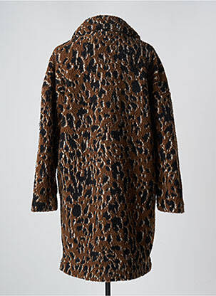 Manteau long coupe droite sans capuche marron MINIMUM femme