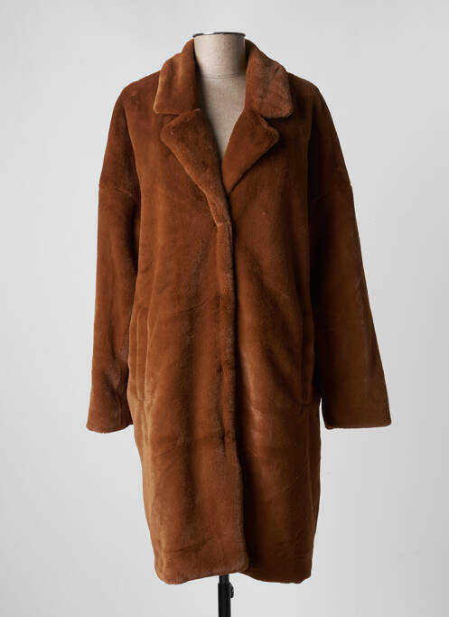 Manteau long marron MINIMUM pour femme