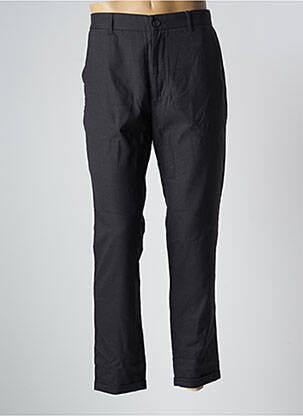 Pantalon chino tissage popeline taille normale gris MINIMUM homme