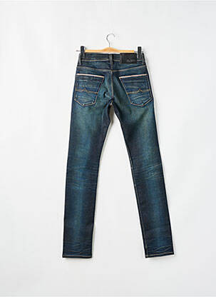 Jeans coupe slim fermeture boutonnée sur le devant taille basse bleu DONOVAN homme