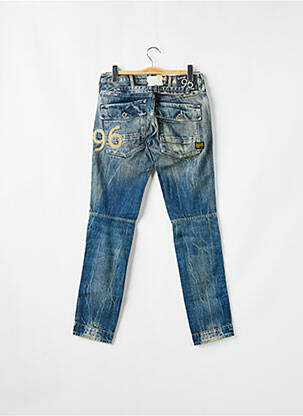 Jeans coupe droite fermeture zippée sous rabat boutonné taille basse bleu G STAR homme