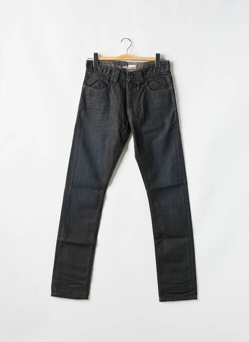 Jeans coupe droite fermeture boutonnée sur le devant taille normale noir TEDDY SMITH homme