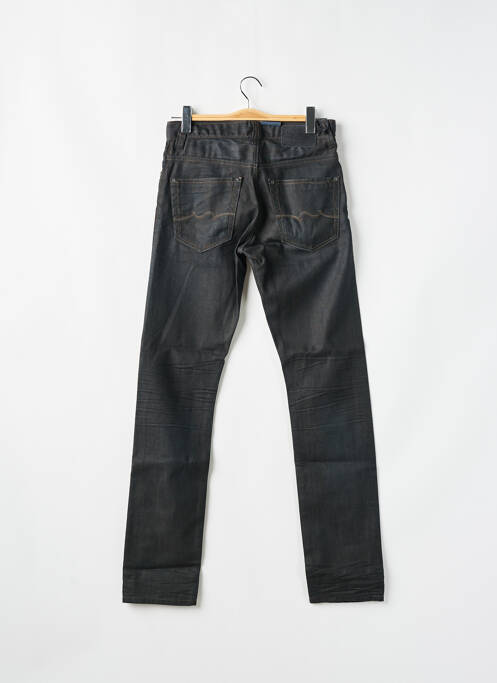 Jeans coupe droite fermeture boutonnée sur le devant taille normale noir TEDDY SMITH homme