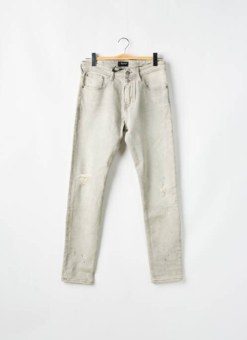 Jeans coupe slim gris TEDDY SMITH pour homme