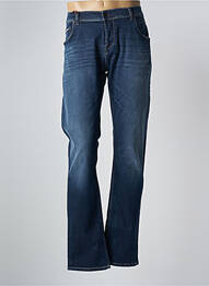 Jeans coupe slim fermeture boutonnée sur le devant taille basse bleu DONOVAN homme