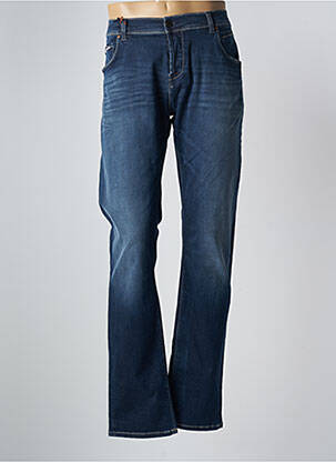 Jeans coupe slim fermeture boutonnée sur le devant taille basse bleu DONOVAN homme
