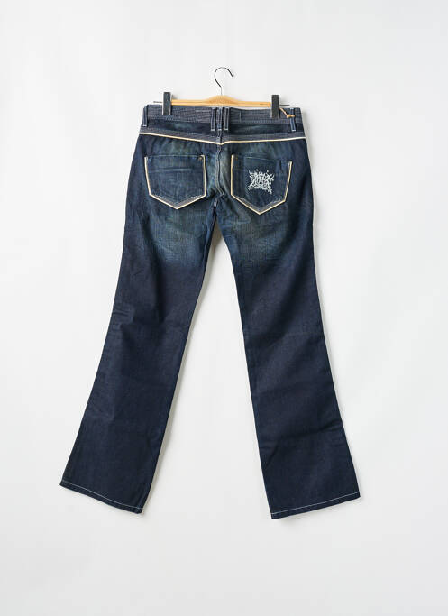 Jeans coupe droite fermeture zippée sous rabat boutonné taille basse bleu FREEMAN T.PORTER homme