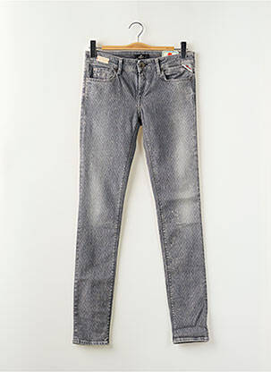 Jeans coupe slim tissage brut taille normale gris REPLAY femme