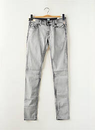 Jeans coupe slim tissage brut taille normale gris REPLAY femme