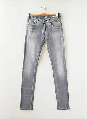 Jeans coupe slim stretch taille normale gris REPLAY femme
