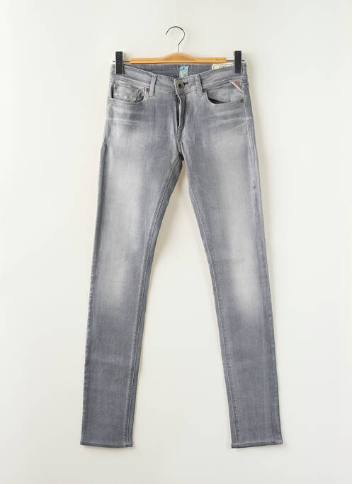 Jeans coupe slim gris REPLAY pour femme