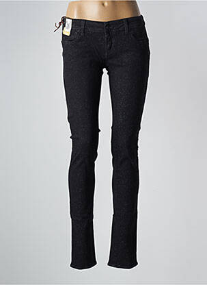 Jeans coupe slim taille basse taille basse noir MELTIN'POT femme