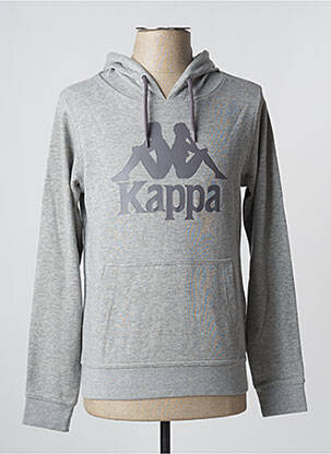 Sweat-shirt à capuche manches longues manches longues gris KAPPA homme