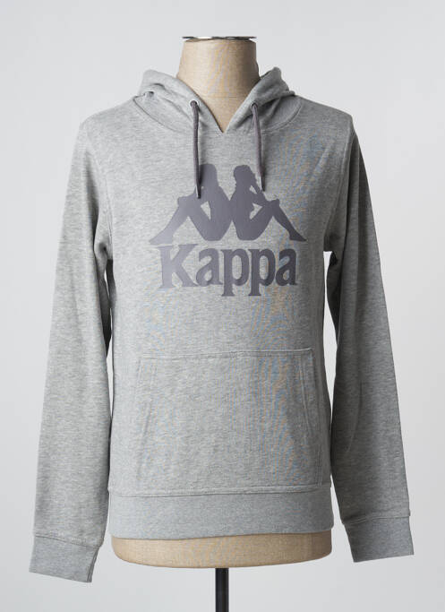 Sweat-shirt à capuche manches longues manches longues gris KAPPA homme