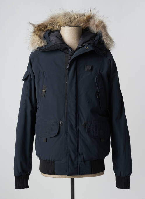 Parka bleu HELVETICA pour homme