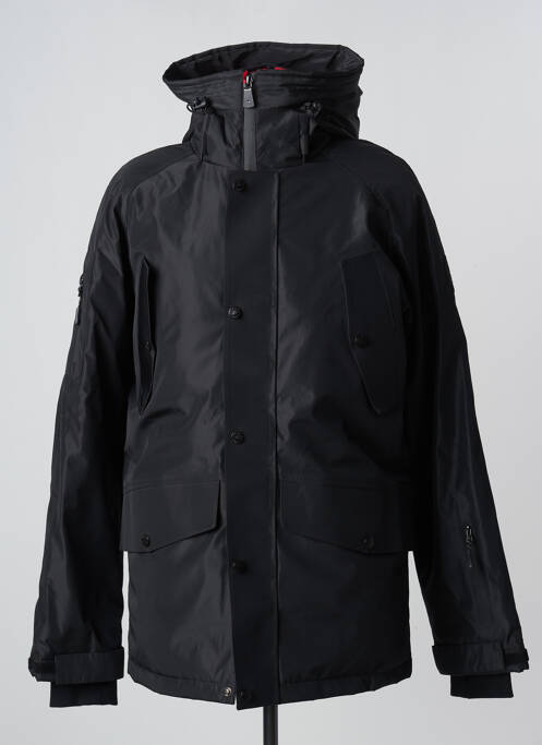 Parka noir HELVETICA pour homme