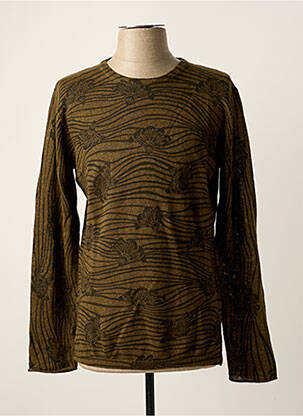 Pull tissage chiné manches longues vert SCOTCH & SODA homme