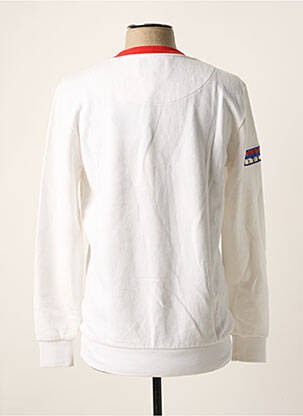 Sweat-shirt tissage jersey manches longues blanc FRENCH KICK homme