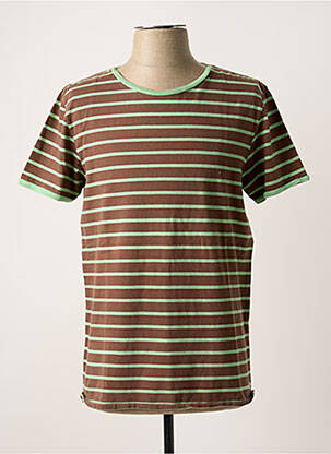 T-shirt marron SCOTCH & SODA pour homme