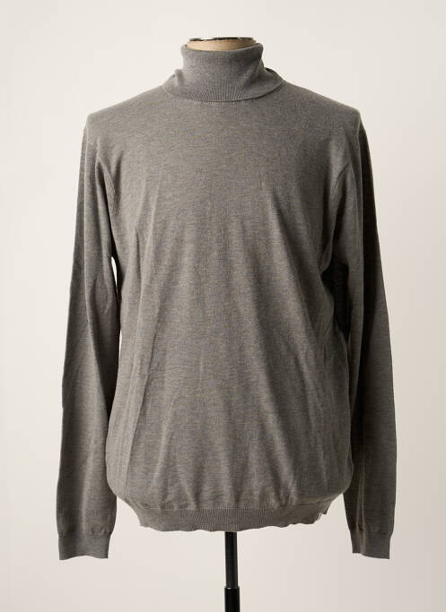 Pull col roulé gris MINIMUM pour homme